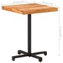 Square bistro table made of solid mango wood 60x60x75 cm by , Kitchen and dining tables - Ref: Foro24-320276, Price: 129,40 €...