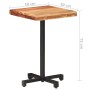 Square bistro table made of solid mango wood 50x50x75 cm by , Kitchen and dining tables - Ref: Foro24-320274, Price: 89,53 €,...