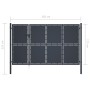 Puerta de jardín de acero gris antracita 350x175 cm de , Puertas de jardín - Ref: Foro24-144539, Precio: 768,01 €, Descuento: %