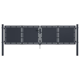 Anthracite grey steel garden gate 300x100 cm by , garden gates - Ref: Foro24-144524, Price: 389,06 €, Discount: %