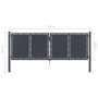 Anthracite grey steel garden gate 300x100 cm by , garden gates - Ref: Foro24-144524, Price: 389,06 €, Discount: %