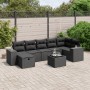 8-teiliges Gartensofa-Set mit schwarzen Polstern aus synthetischem Rattan. von , Gartensets - Ref: Foro24-3264461, Preis: 563...