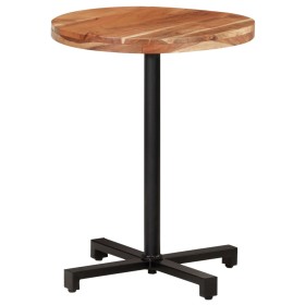 Solid mango wood round bistro table Ø60x75 cm by , Kitchen and dining tables - Ref: Foro24-320277, Price: 75,76 €, Discount: %