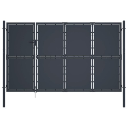 Anthrazitgraue Gartentür aus Stahl 350x150 cm von , Gartentore - Ref: Foro24-144538, Preis: 727,37 €, Rabatt: %