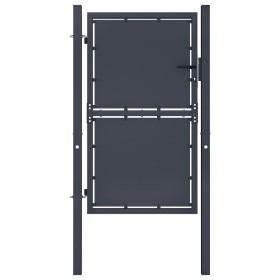 Puerta de jardín de acero gris antracita 100x175 cm de , Puertas de jardín - Ref: Foro24-144521, Precio: 309,76 €, Descuento: %