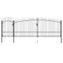 Garden fence gate with spear top 5x2.25 m black by , garden gates - Ref: Foro24-146325, Price: 384,84 €, Discount: %