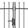 Garden fence gate with spear top 5x2.25 m black by , garden gates - Ref: Foro24-146325, Price: 371,06 €, Discount: %