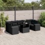 Garden sofa set 8 pieces and black synthetic rattan cushions by , Garden sets - Ref: Foro24-3269035, Price: 627,48 €, Discoun...