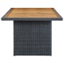 Synthetic rattan garden table solid dark gray acacia wood by vidaXL, Garden tables - Ref: Foro24-313310, Price: 166,73 €, Dis...