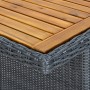 Synthetic rattan garden table solid dark gray acacia wood by vidaXL, Garden tables - Ref: Foro24-313310, Price: 166,73 €, Dis...