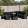 8-teiliges Gartensofa-Set mit schwarzen Polstern aus synthetischem Rattan. von , Gartensets - Ref: Foro24-3269355, Preis: 663...