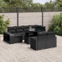 Gartensofa-Set, 11-teilig, mit schwarzen Kissen aus synthetischem Rattan. von , Gartensets - Ref: Foro24-3276501, Preis: 661,...