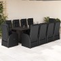 11-teiliges Garten-Esszimmer-Set mit schwarzen Polstern aus synthetischem Rattan. von , Gartensets - Ref: Foro24-3277642, Pre...