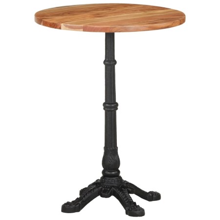 Massivholz-Bistrotisch aus Akazie Ø60x76 cm von , Küchen- und Esstische - Ref: Foro24-321088, Preis: 174,93 €, Rabatt: %