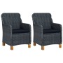 Garden chairs with cushions 2 pcs dark gray synthetic rattan by vidaXL, Garden chairs - Ref: Foro24-313315, Price: 206,57 €, ...