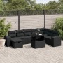 8-teiliges Gartensofa-Set mit schwarzen Polstern aus synthetischem Rattan. von , Gartensets - Ref: Foro24-3275345, Preis: 638...