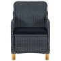 Garden chairs with cushions 2 pcs dark gray synthetic rattan by vidaXL, Garden chairs - Ref: Foro24-313315, Price: 206,57 €, ...