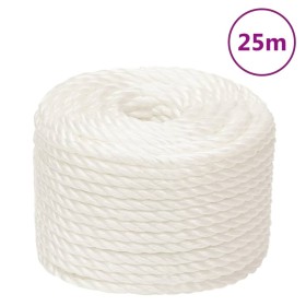 White 16 mm 25 m polypropylene work rope by , Ropes and metal cords - Ref: Foro24-153064, Price: 21,99 €, Discount: %