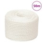 White 24 mm 50 m polypropylene work rope by , Ropes and metal cords - Ref: Foro24-153072, Price: 84,46 €, Discount: %