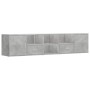 Corner furniture made of gray concrete engineered wood, 200x40x45 cm by , Closets and storage - Ref: Foro24-3307831, Price: 1...