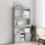 Tall engineered wood sideboard in gray concrete 92x33x180 cm by , Bookcases and shelves - Ref: Foro24-3309621, Price: 128,15 ...