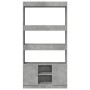 Tall engineered wood sideboard in gray concrete 92x33x180 cm by , Bookcases and shelves - Ref: Foro24-3309621, Price: 128,15 ...