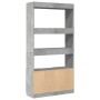 Aparador alto madera de ingeniería gris hormigón 92x33x180 cm de , Librerías y estanterías - Ref: Foro24-3309621, Precio: 128...