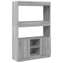 Aparador alto madera de ingeniería gris Sonoma 92x33x140 cm de , Librerías y estanterías - Ref: Foro24-3309614, Precio: 139,9...