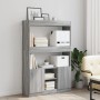 Tall Sonoma gray engineered wood sideboard 92x33x140 cm by , Bookcases and shelves - Ref: Foro24-3309614, Price: 139,99 €, Di...