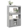 Aparador alto madera de ingeniería gris Sonoma 92x33x140 cm de , Librerías y estanterías - Ref: Foro24-3309614, Precio: 115,1...