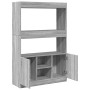 Aparador alto madera de ingeniería gris Sonoma 92x33x140 cm de , Librerías y estanterías - Ref: Foro24-3309614, Precio: 139,9...