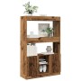 Tall wooden sideboard with aged engineered wood, 92x33x140 cm. by , Bookcases and shelves - Ref: Foro24-3309616, Price: 111,9...