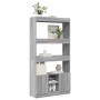 Tall Sonoma Gray Engineered Wood Sideboard 92x33x180 cm by , Bookcases and shelves - Ref: Foro24-3309623, Price: 132,33 €, Di...