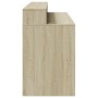 Escritorio con LED madera ingeniería roble Sonoma 140x55x91 cm de , Escritorios - Ref: Foro24-3309422, Precio: 196,55 €, Desc...