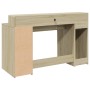 Escritorio con LED madera ingeniería roble Sonoma 140x55x91 cm de , Escritorios - Ref: Foro24-3309422, Precio: 196,55 €, Desc...