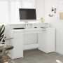 Engineered wood white desk with LED light 140x55x91 cm by , Desks - Ref: Foro24-3309420, Price: 207,38 €, Discount: %