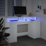 Engineered wood white desk with LED light 140x55x91 cm by , Desks - Ref: Foro24-3309420, Price: 207,38 €, Discount: %