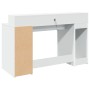 Engineered wood white desk with LED light 140x55x91 cm by , Desks - Ref: Foro24-3309420, Price: 207,38 €, Discount: %