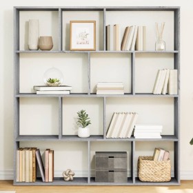 Engineered wood bookshelf in Sonoma gray, 132x29x141.5 cm by , Bookcases and shelves - Ref: Foro24-3310312, Price: 147,99 €, ...