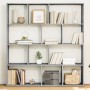 Engineered wood bookshelf in Sonoma gray, 132x29x141.5 cm by , Bookcases and shelves - Ref: Foro24-3310312, Price: 124,21 €, ...