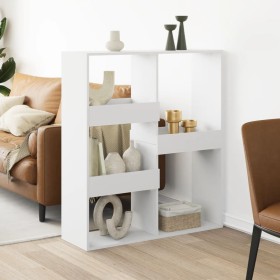 Engineered wood white room divider 100x33x115 cm by , Bookcases and shelves - Ref: Foro24-3309546, Price: 92,99 €, Discount: %