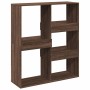 Separador de ambientes madera marrón roble 100x33x115 cm de , Librerías y estanterías - Ref: Foro24-3309552, Precio: 92,99 €,...