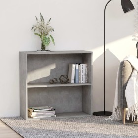 2-level gray concrete plywood bookshelf 80x30x76.5cm by , Bookcases and shelves - Ref: Foro24-801003, Price: 64,99 €, Discoun...