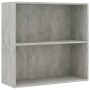 2-level gray concrete plywood bookshelf 80x30x76.5cm by , Bookcases and shelves - Ref: Foro24-801003, Price: 56,60 €, Discoun...