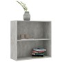 2-level gray concrete plywood bookshelf 80x30x76.5cm by , Bookcases and shelves - Ref: Foro24-801003, Price: 56,60 €, Discoun...