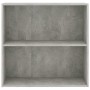 2-level gray concrete plywood bookshelf 80x30x76.5cm by , Bookcases and shelves - Ref: Foro24-801003, Price: 56,60 €, Discoun...