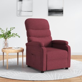 Sillón reclinable de tela rojo tinto de , Sillones - Ref: Foro24-344893, Precio: 205,62 €, Descuento: %