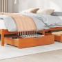 Underbed drawers with wheels, 2 units, solid pine wood, brown. by , Home storage drawers - Ref: Foro24-850928, Price: 68,74 €...