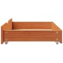 Underbed drawers with wheels, 2 units, solid pine wood, brown. by , Home storage drawers - Ref: Foro24-850928, Price: 68,74 €...