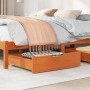 Cajones debajo cama 2 uds madera maciza pino marrón 65x55x16 cm de , Cajones de almacenaje doméstico - Ref: Foro24-850937, Pr...